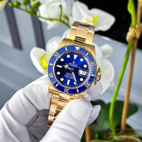 gold and blue rolex submariner for sale|Rolex blue submariner 2022.